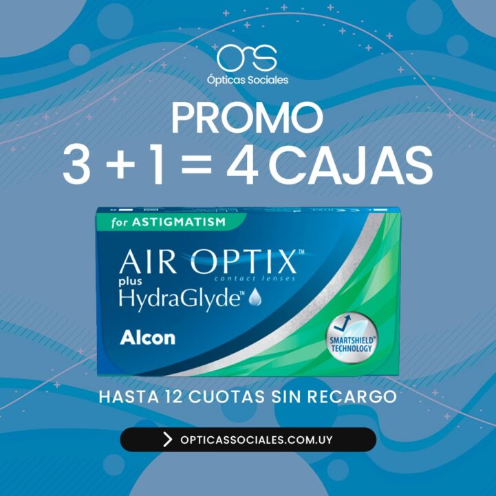 Air Optix Para Astigmatismo SET 3+1= 4 CAJAS